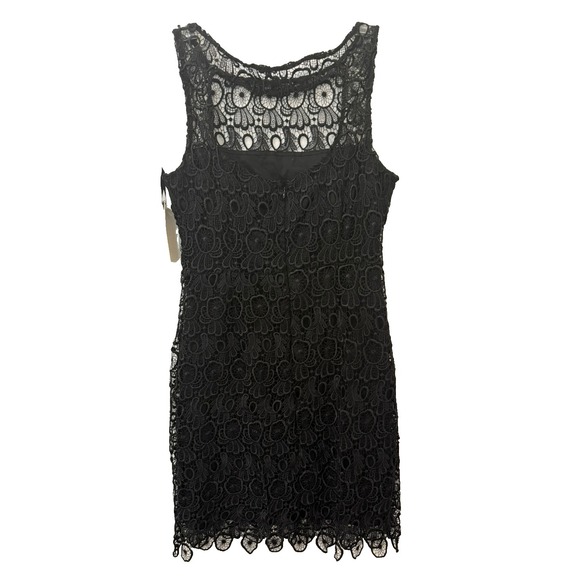NWT BB Dakota Size 8 Black Lace Open Back Sleeveless Dress Special Occasion - Picture 5 of 11
